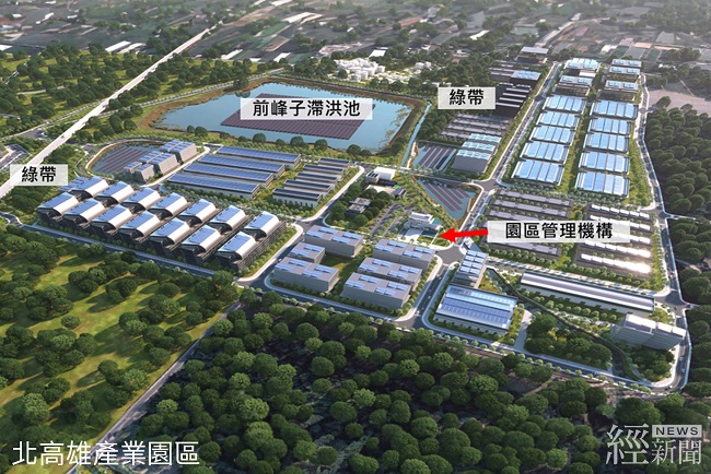 經濟部四大新園區招商率達九成,圖為北高雄產業園區。