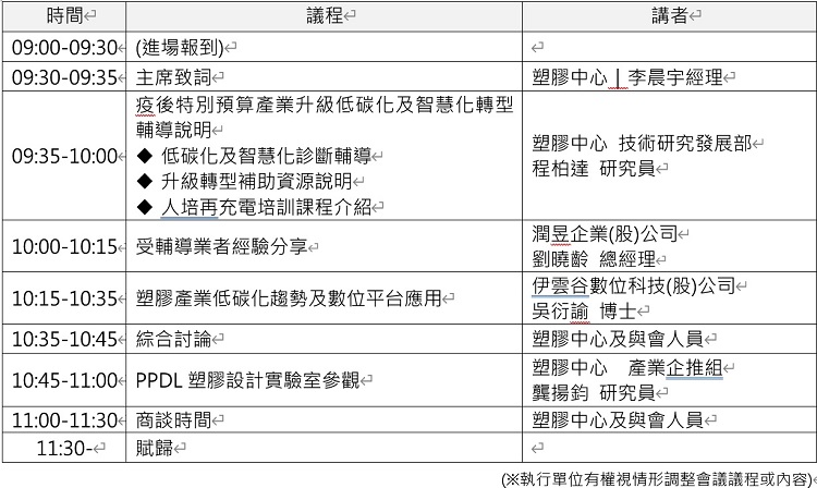 活動議程