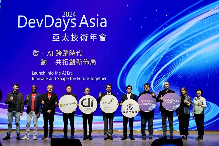 微軟連三年南下高雄舉辦DevDays Asia 2024,今年以「啟 · AI 跨躍時代 動 · 共